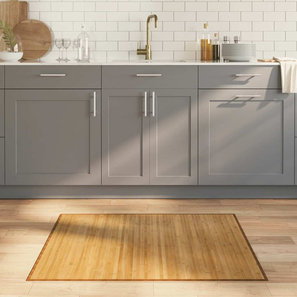 Vidaxx tapis rectangulaire 80x100 cm bambou naturel