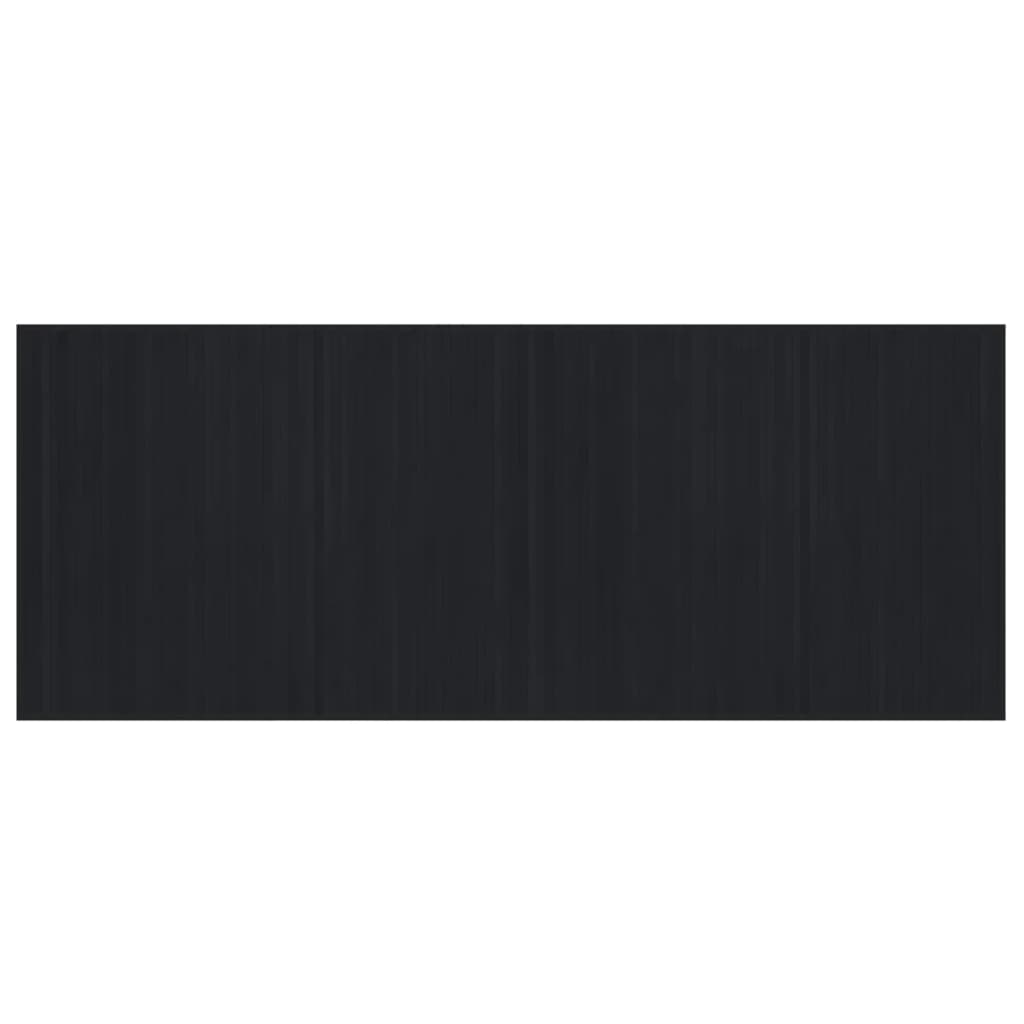 VidaXL Tapis rectangulaire 80x200 cm bambou noir