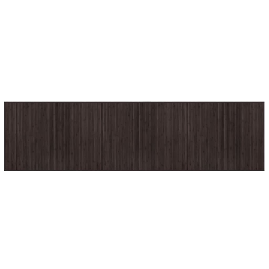 Vidaxl Rug Rectangular 80x300 cm Bamboo Dark Brown