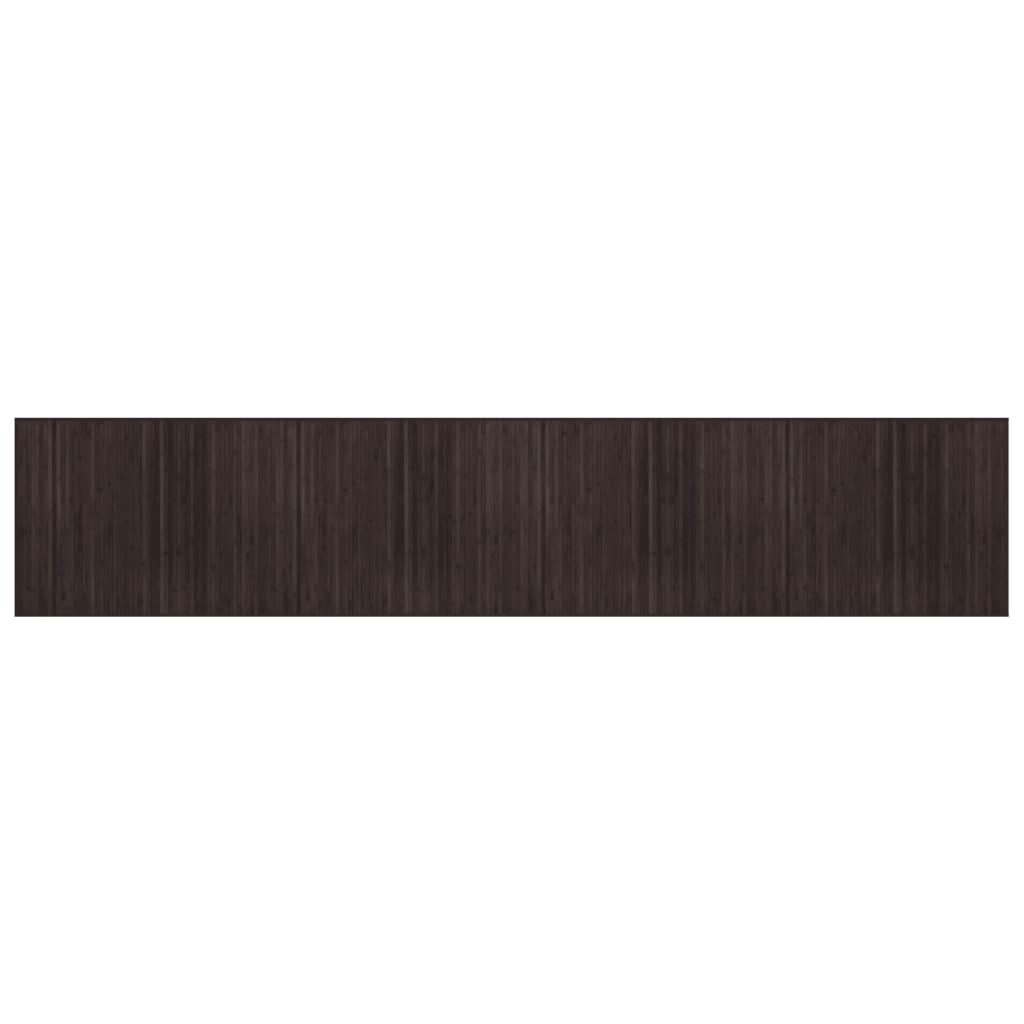 Vidaxl rug rectangular 80x400 cm bamboo dark brown