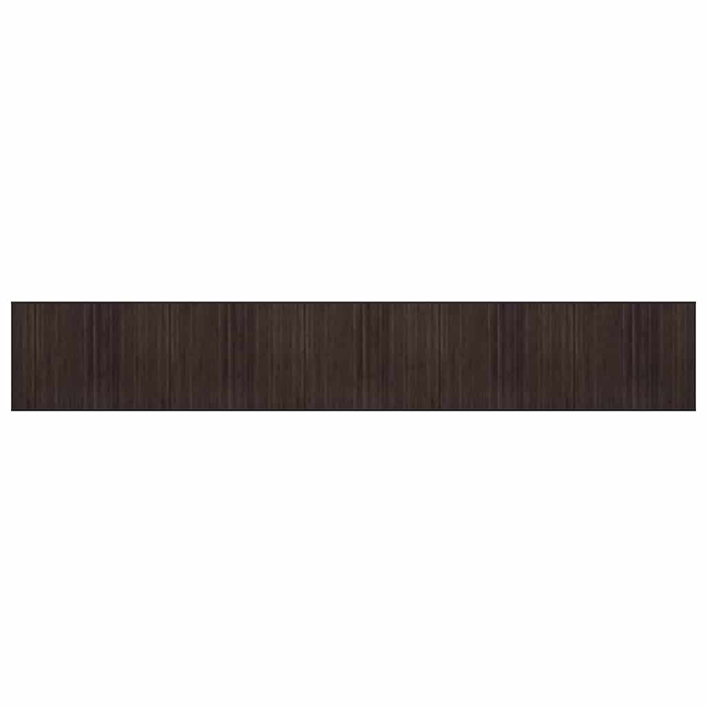 Vidaxx tapis rectangulaire 80x1000 cm bambou marron foncé
