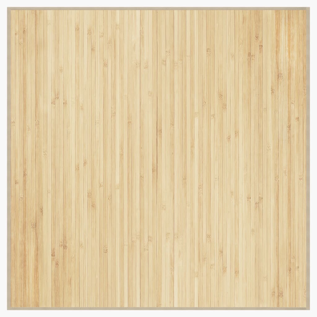 Vidaxl Rug Square 100x100 cm Bamboo Light Natural