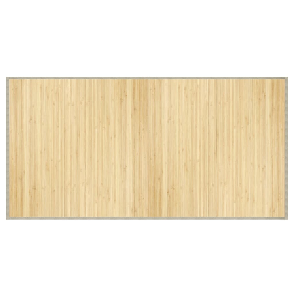 Vidaxl Rug Rectangular 100x200 cm Bamboo Light Natural