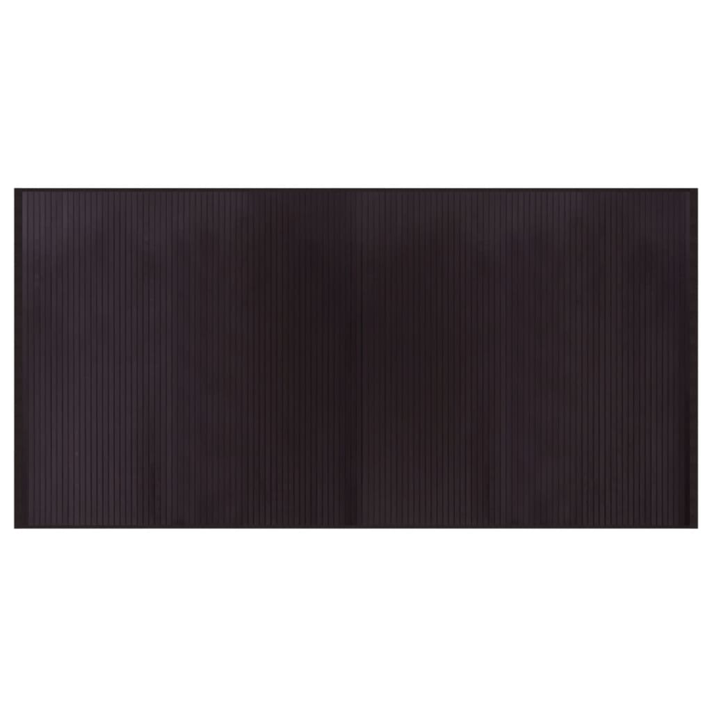 Vidaxl Rug Rectangular 100x200 cm bambus mørkebrun