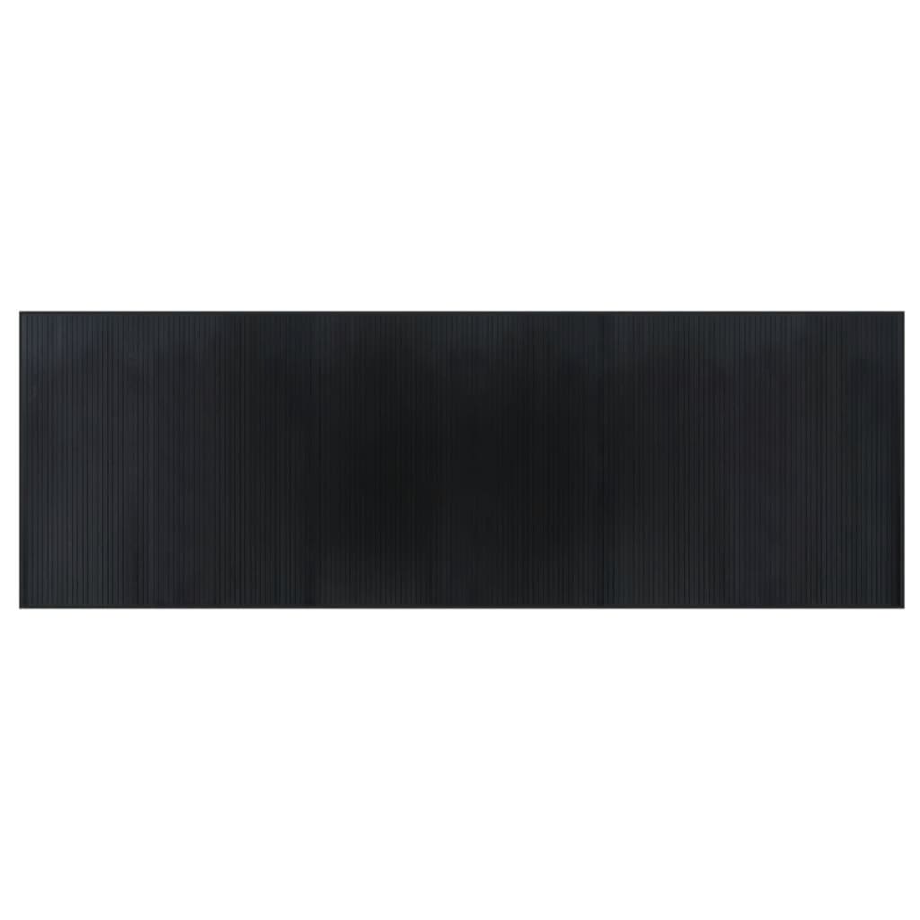 Tappeto vidaxl rettangolare 100x300 cm bambù nero