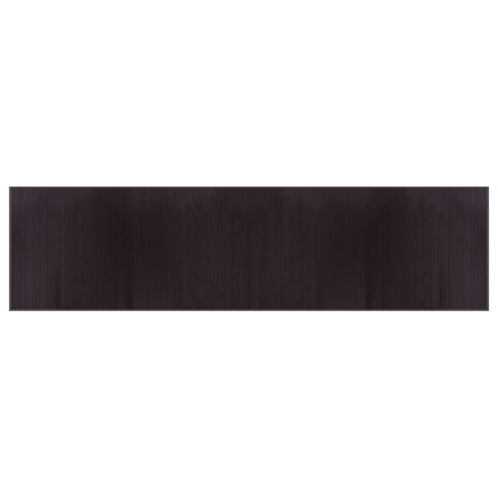 Vidaxx tapis rectangulaire 100x400 cm bambou marron foncé