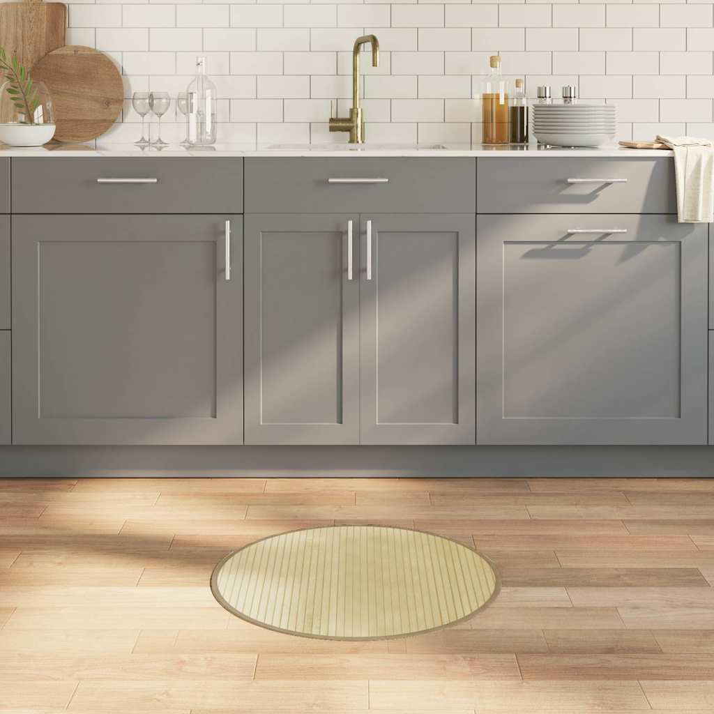 VidaXL tapis rond 60 cm bambou naturel clair