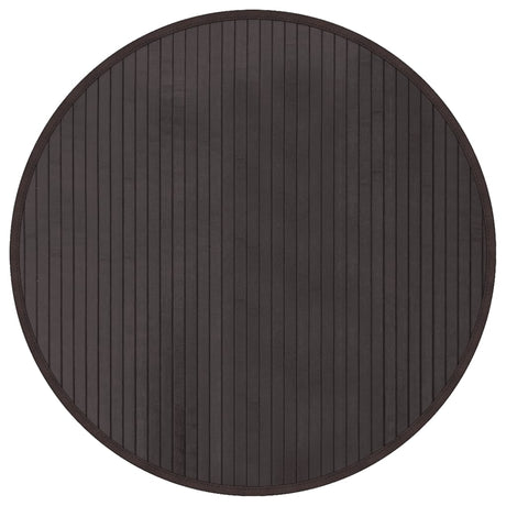 VidaXL Tapis rond 60 cm bambou marron foncé
