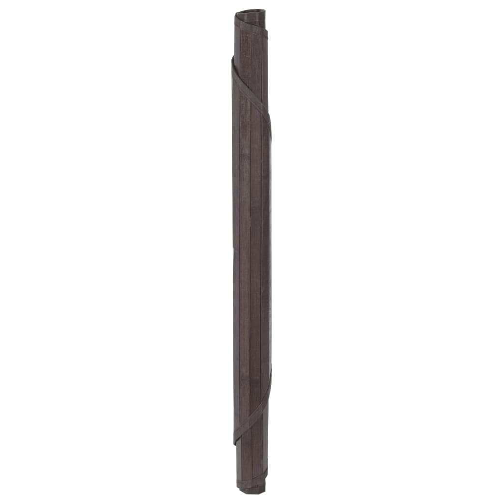 VidaXL Tapis rond 60 cm bambou marron foncé