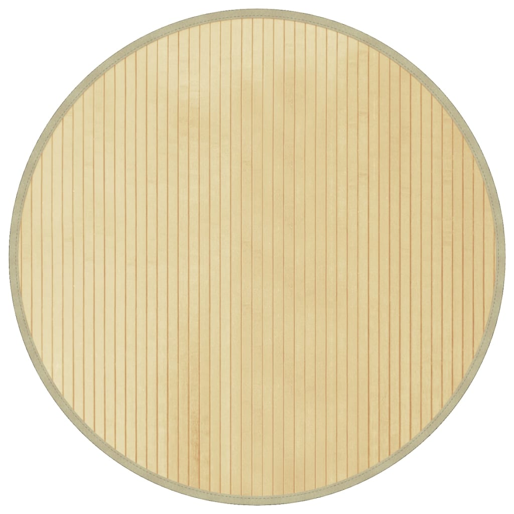 VidaXL tapis rond 80 cm bambou naturel clair
