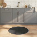 VidaXL tapis rond 80 cm bambou gris