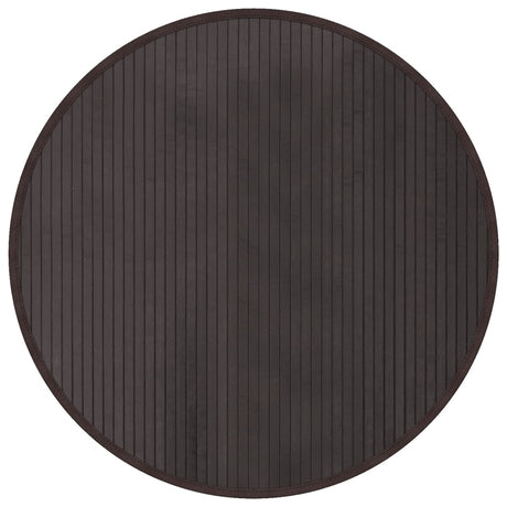 VidaXL Tapis rond 80 cm bambou marron foncé