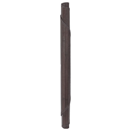 VidaXL Tapis rond 80 cm bambou marron foncé