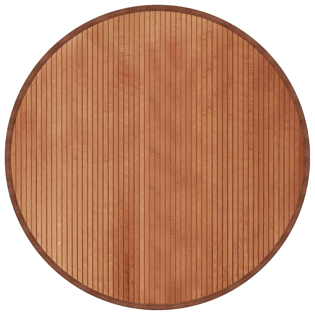 Vidaxl rug around 100 cm bamboo brown