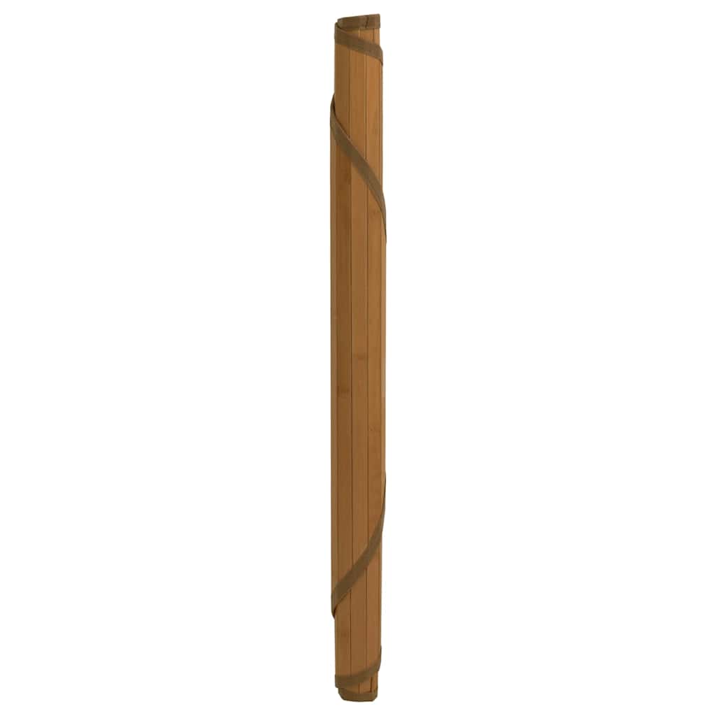 VidaXL Tapis rond 100 cm bambou marron