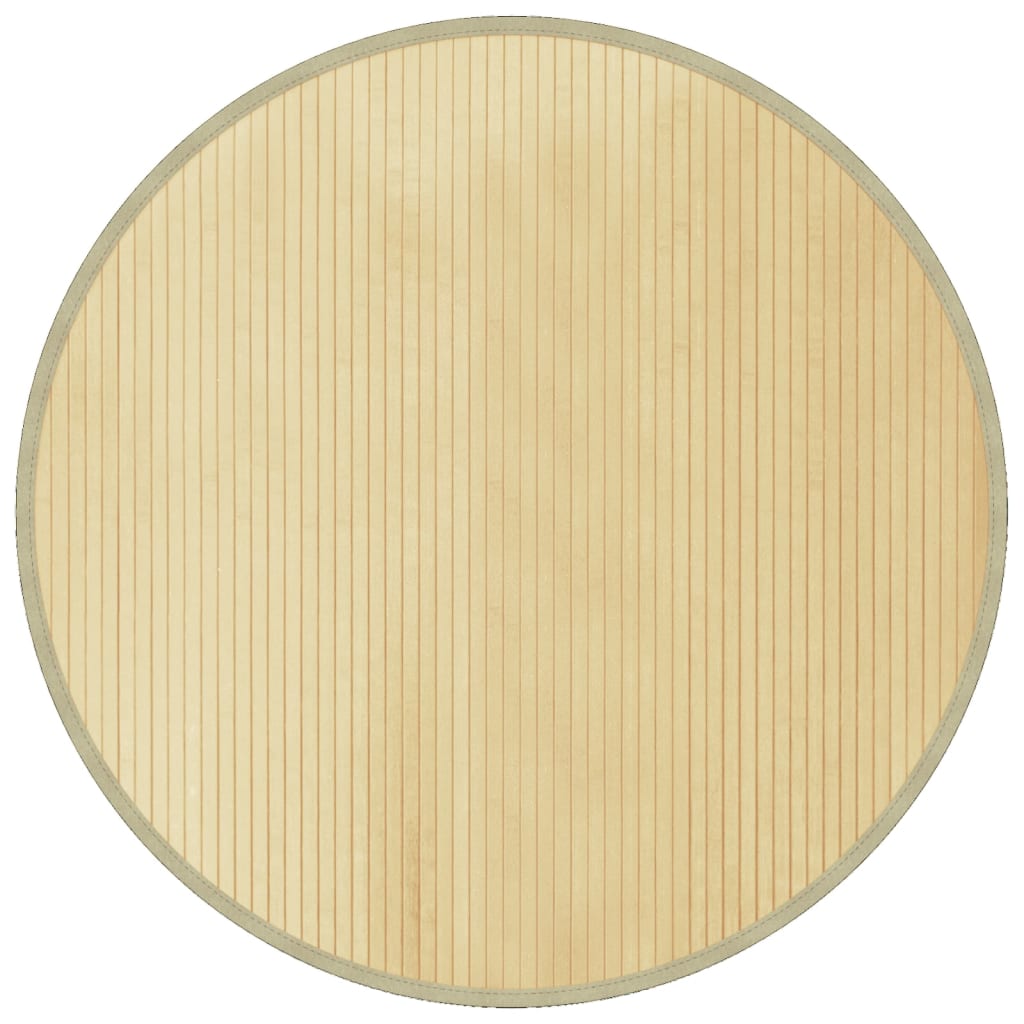 VidaXL Tapis rond 100 cm bambou naturel clair