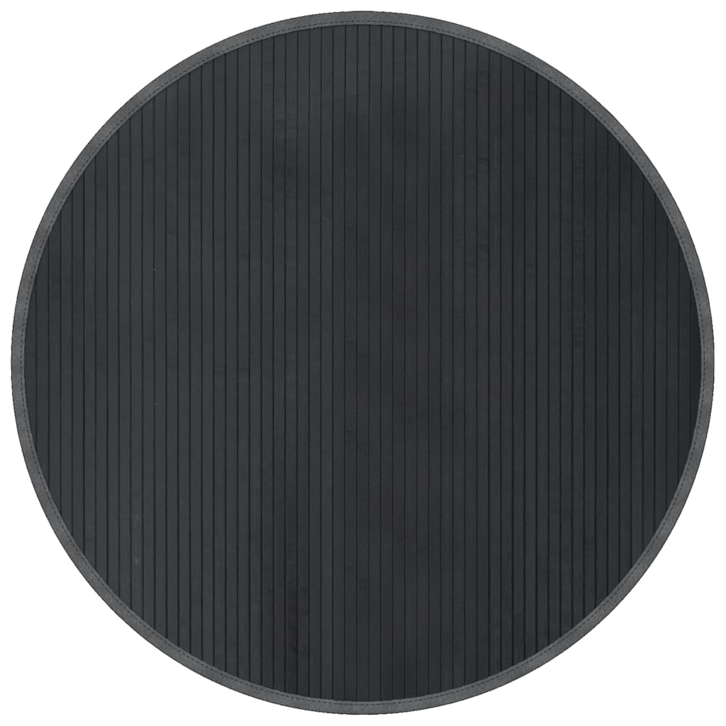 VidaXL Tapis rond 100 cm bambou gris
