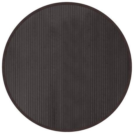 VidaXL tapis rond 100 cm bambou marron foncé