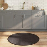 VidaXL tapis rond 100 cm bambou marron foncé