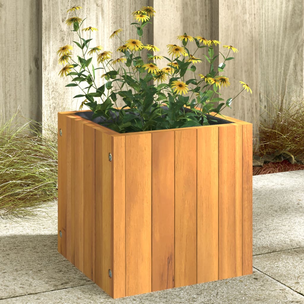 Vidaxl plantenbak 25x25x25 cm massief acaciahout