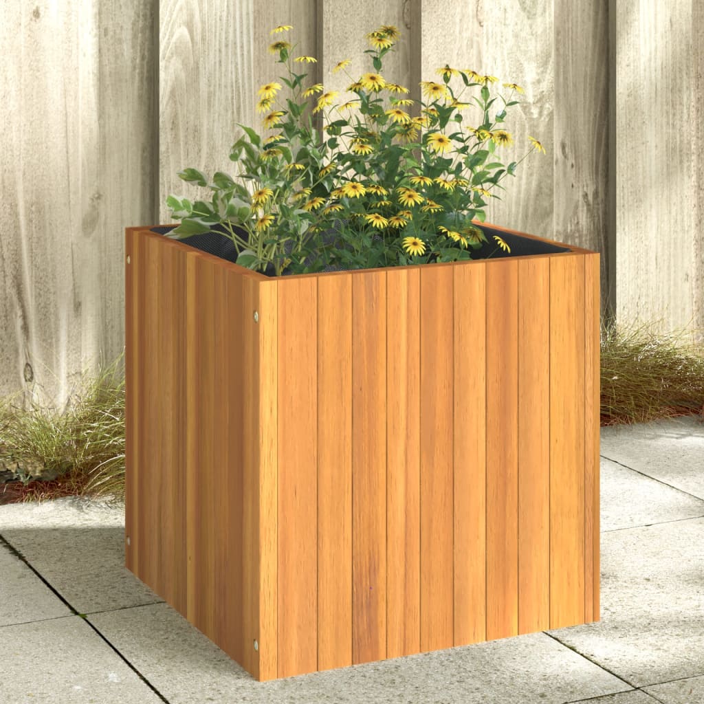 Jardinière Vidaxx 45x45x45 cm bois d'acacia massif