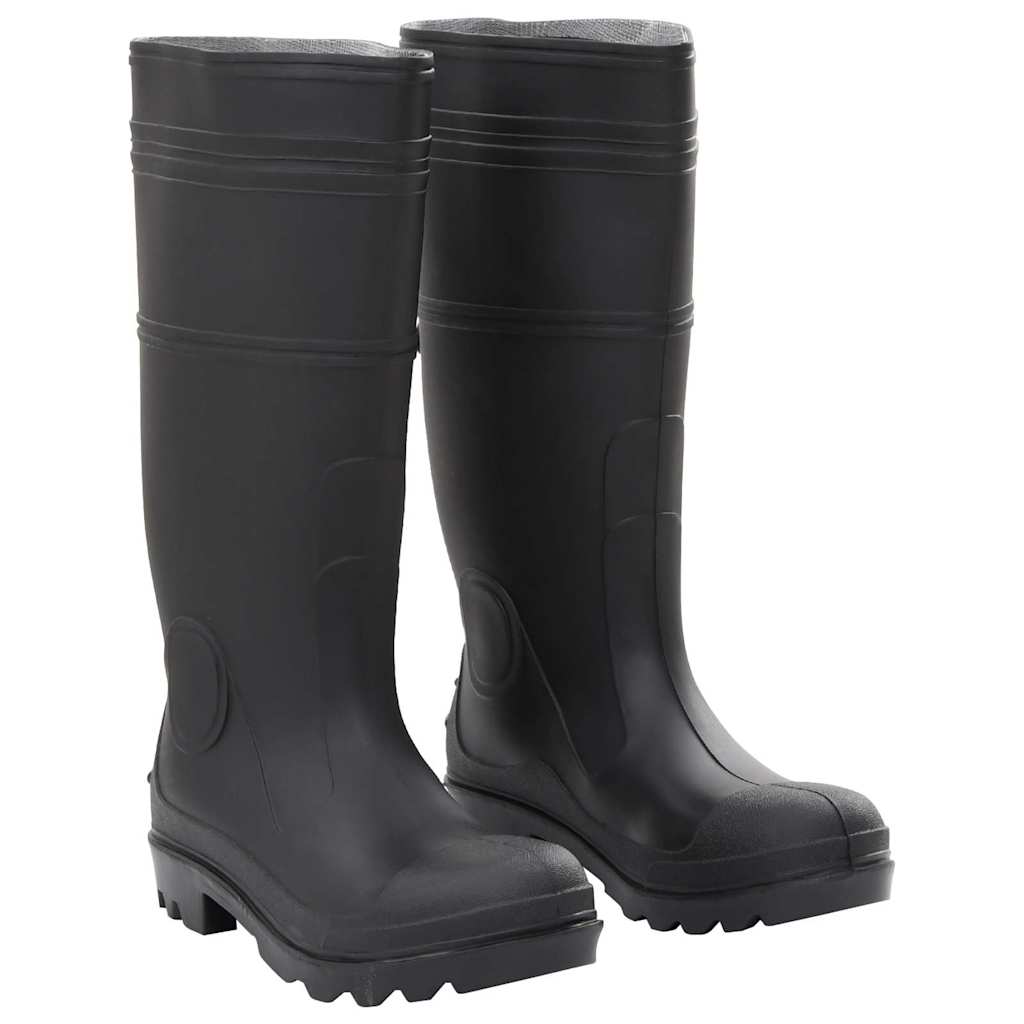 VidaXL bottes de pluie taille 38 PVC noir