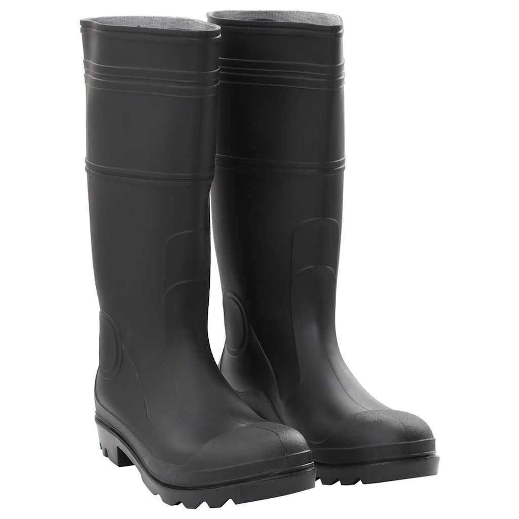 VidaXL bottes de pluie taille 45 PVC noir