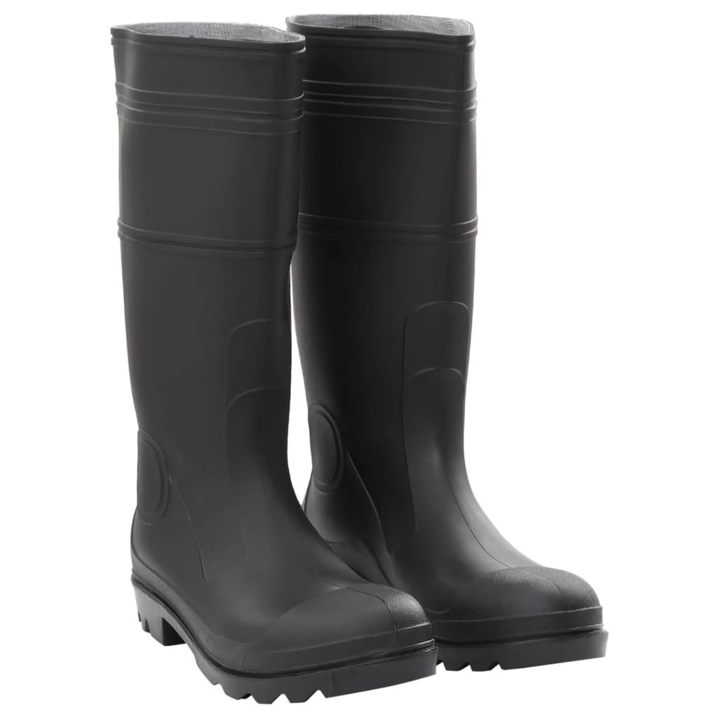 Botas de lluvia Vidaxl tamaño 46 PVC Negro