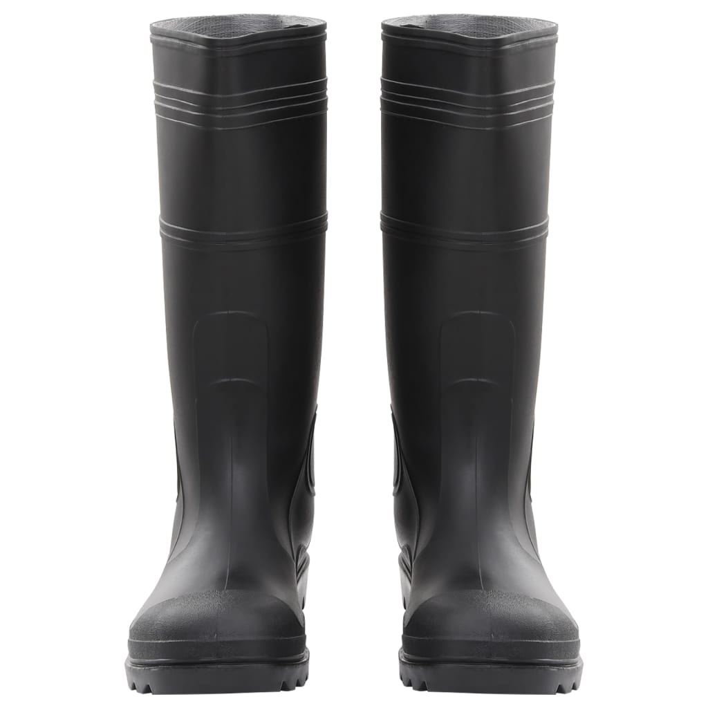 Botas de lluvia Vidaxl tamaño 46 PVC Negro