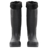 Vidaxl Regenstiefel mit abnehmbaren Socken Größe 38 PVC Schwarz