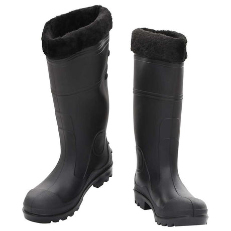Vidaxl bottes de pluie avec chaussettes amovibles taille 39 PVC noir