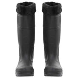Vidaxl bottes de pluie avec chaussettes amovibles taille 39 PVC noir