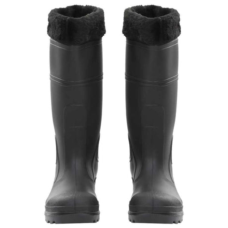 Vidaxl bottes de pluie avec chaussettes amovibles taille 39 PVC noir