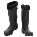 VidaXL Bottes de pluie avec chaussettes amovibles taille 40 PVC noir
