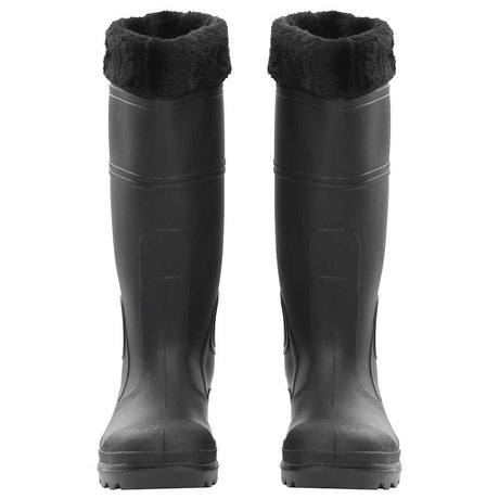 VidaXL Bottes de pluie avec chaussettes amovibles taille 40 PVC noir
