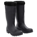 Vidaxl Regenstiefel mit abnehmbaren Socken Größe 41 PVC Schwarz