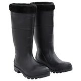 Vidaxl Regenstiefel mit abnehmbaren Socken Größe 42 PVC Schwarz