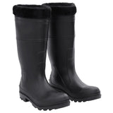 Vidaxl Regenstiefel mit abnehmbaren Socken Größe 43 PVC Schwarz