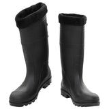 Vidaxl bottes de pluie avec chaussettes amovibles taille 44 PVC noir