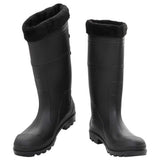 Vidaxl bottes de pluie avec chaussettes amovibles taille 45 PVC noir
