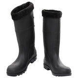 Vidaxl Regenstiefel mit abnehmbaren Socken Größe 45 PVC Schwarz