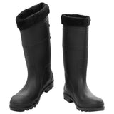 Vidaxl bottes de pluie avec chaussettes amovibles taille 46 PVC noir