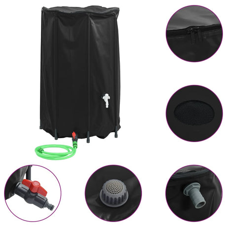 Réservoir d'eau VidaXL avec robinet pliable 500 l PVC