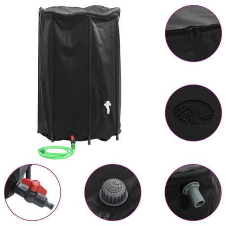 Réservoir d'eau VidaXL avec robinet pliable 1000 l PVC
