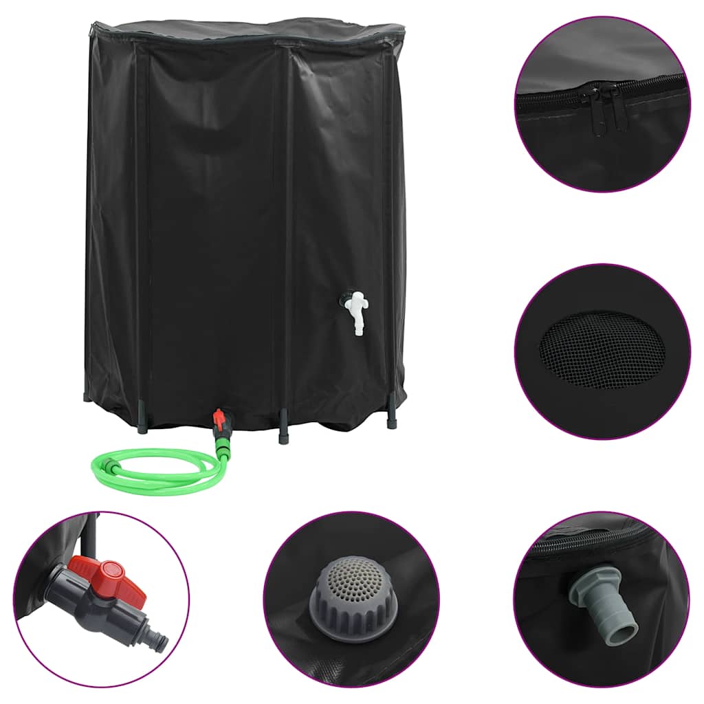 Réservoir d'eau VidaXL avec robinet pliable 1250 l PVC