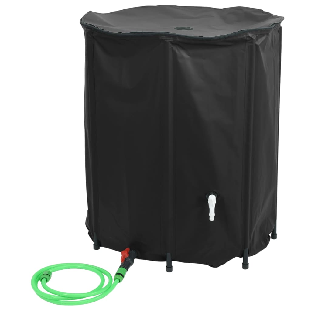 Serbatoio d'acqua Vidaxl con gru pieghevole 1250 L PVC