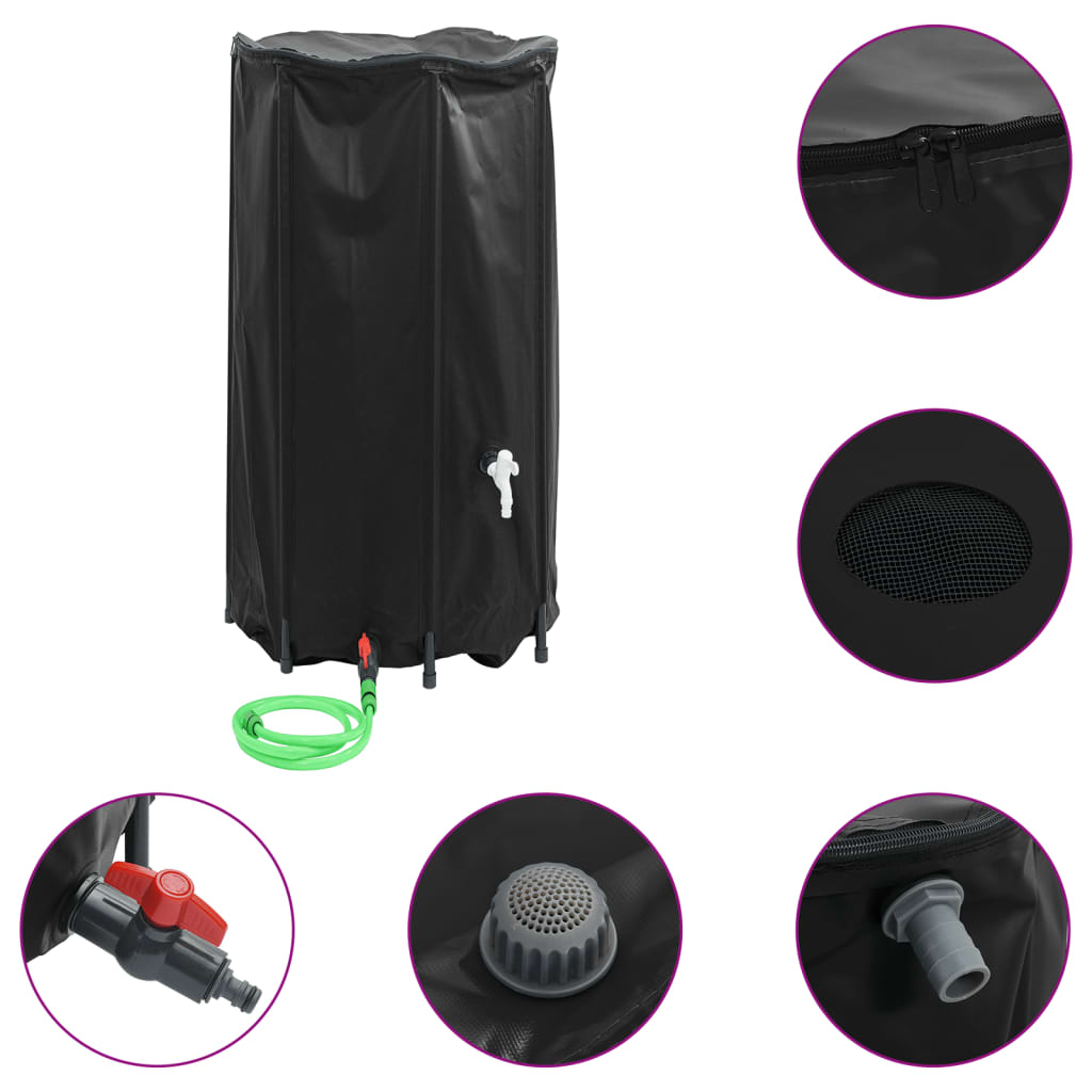 Réservoir d'eau VidaXL avec robinet pliable 380 l PVC