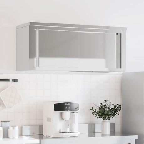 Vidaxx armoire murale de cuisine à portes coulissantes en acier inoxydable