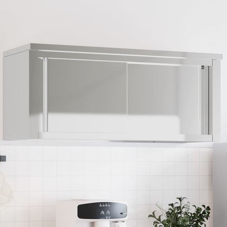 Vidaxx armoire murale de cuisine à portes coulissantes en acier inoxydable