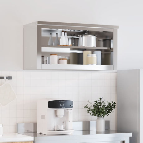 Armoire murale de cuisine Vidaxx avec étagère en acier inoxydable